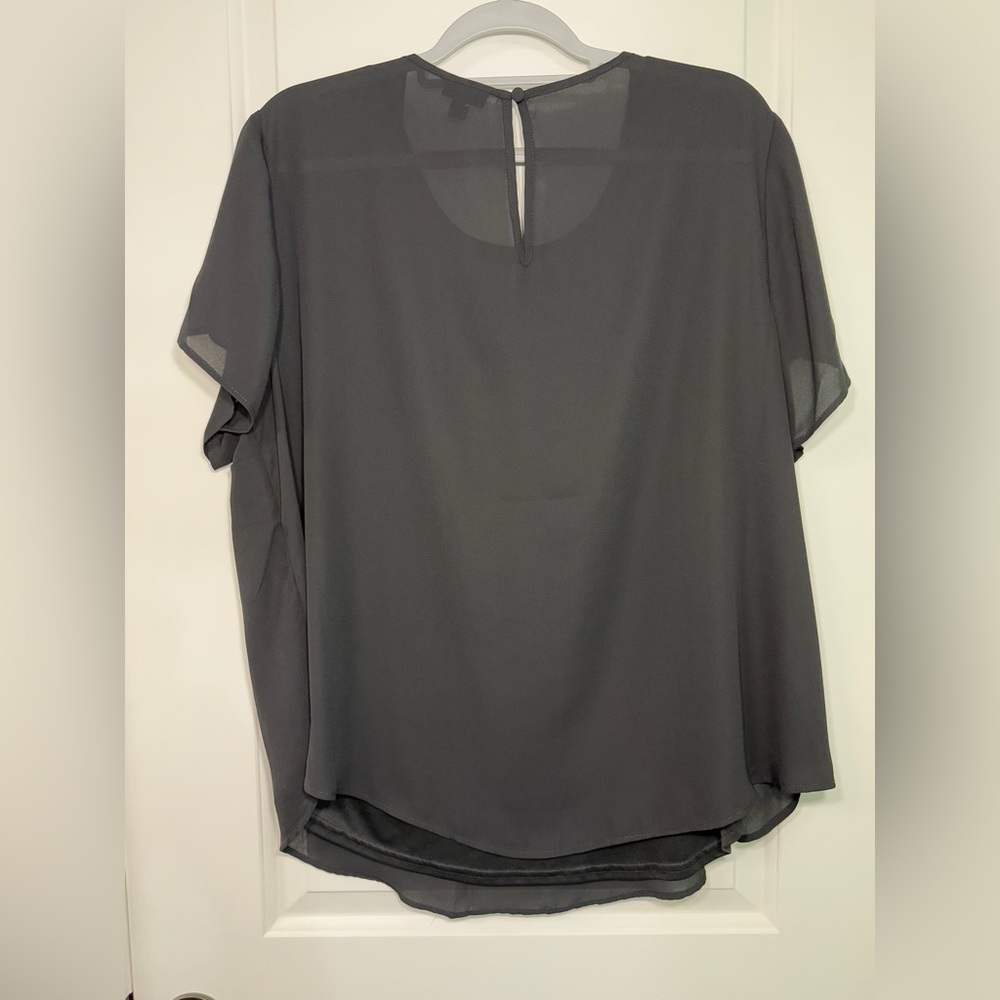 Torrid Black Sequin Embellished Blouse - Picture 2 of 7